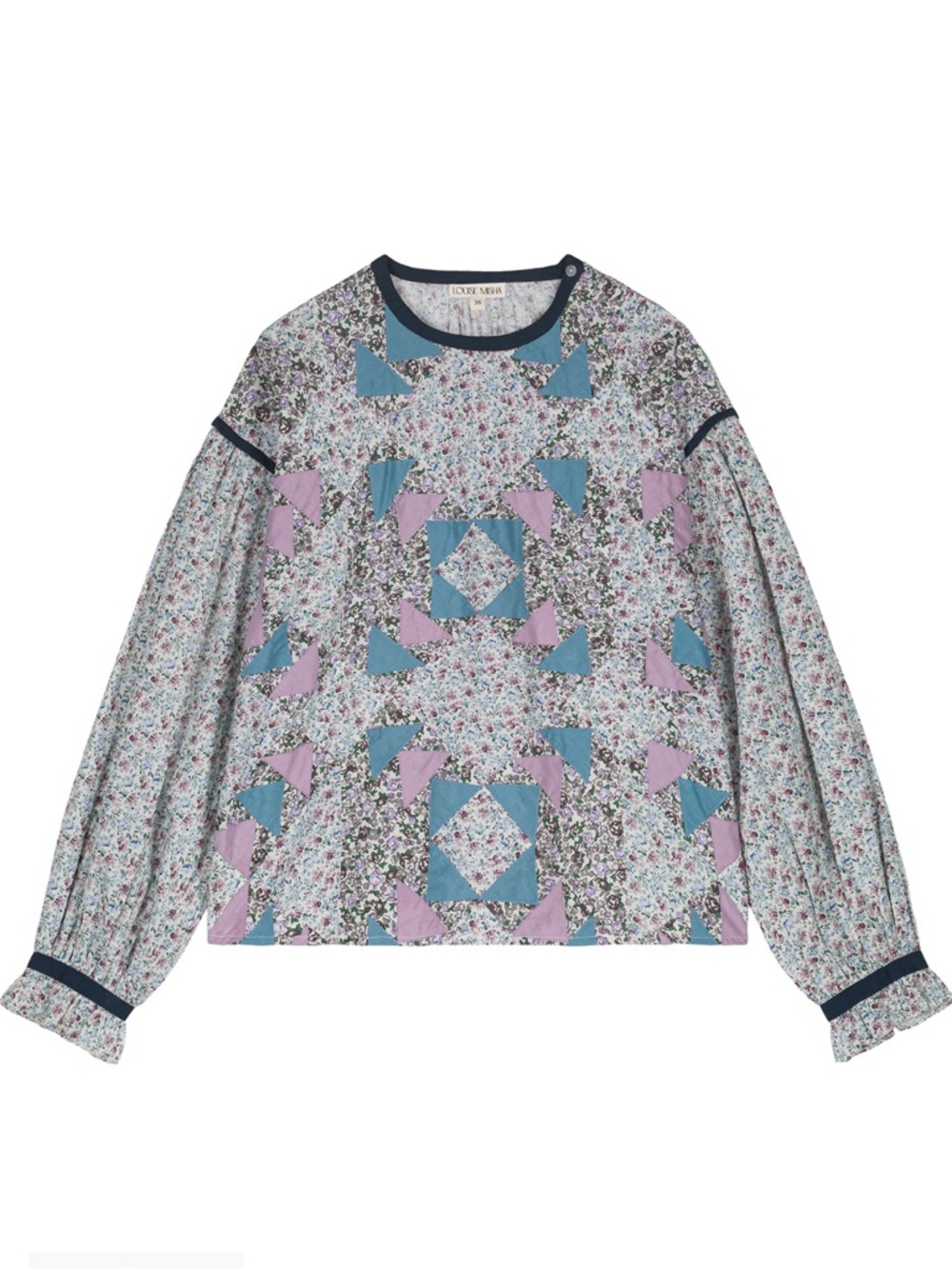 Louise Misha Blouse cristalina multicolor patchwork, 40EU